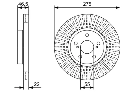 Диск гальмівний TOYOTA Corolla \'\'F \'\'1.8 \'\'99-09 BOSCH 0986479W13