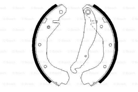 Гальмівні колодки барабанні VAUXHALL Astra 1.4 I -98 BOSCH 0986487199