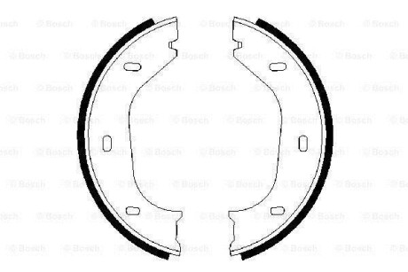 Комплект гальмівних колодок BOSCH 0986487202