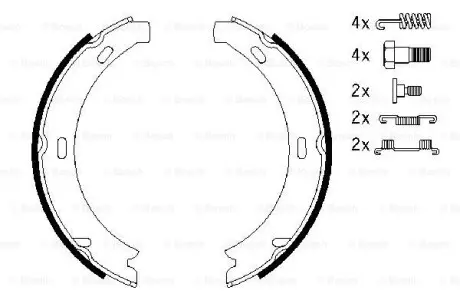 Гальмівні колодки барабанні MB E-Class (W210,S210) -03 BOSCH 0986487584