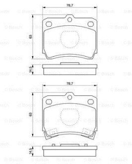Колодки гальмівні передні BOSCH 0986493550