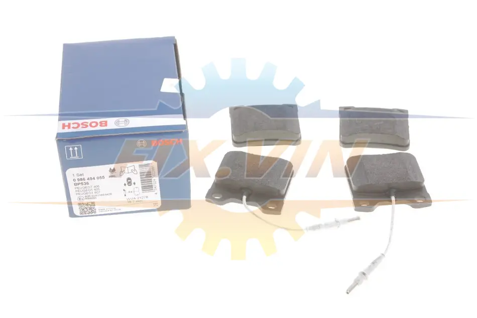 Гальмівні колодки дискові PEUGEOT 406 605 607 -05 BOSCH 0986494055 (фото 1)