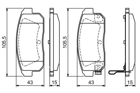 Комплект тормозных колодок BOSCH 0986494223