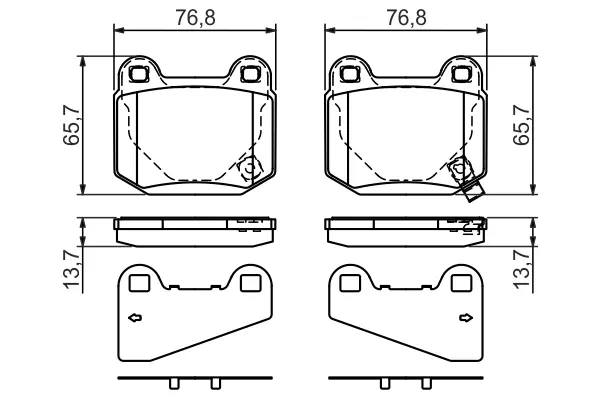 Гальмівні колодки MITSUBISHI/NISSAN/SUBARU Lancer Evo/350/Impreza "R "98-07 BOSCH 0986494229 (фото 1)