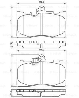 Гальмівні колодки дискові LEXUX GS 300, 430, 460 \'\'06- BOSCH 0986494252