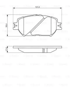 Гальмівні колодки LEXUS GS300 "F "05-11 BOSCH 0986494418