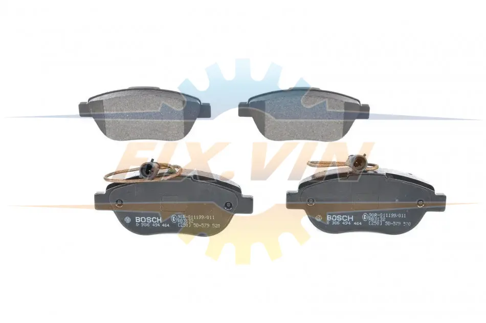 Гальмівні колодки, дискові BOSCH 0986494464 (фото 1)