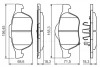Комплект гальмівних колодок передн, TOYOTA AVENSIS 1.6-2.0D 10.99-02.03 BOSCH 0986494485 (фото 5)