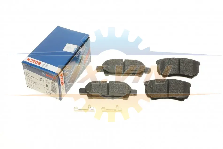 Гальмівні колодки дискові CHRYSLER/DODGE/JEEP/MITSUBISHI Patriot/Lancer \'\'R \'\'1,3-3,5 \'\'02>> BOSCH 0 986 494 502 (фото 1)