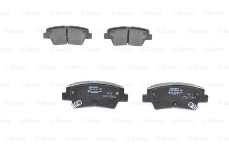 Гальмівні колодки дискові HYUNDAI/KIA/SSANGYONG i30/Ceed/Optima/Korando \'\'R \'\'10>> BOSCH 0986494768