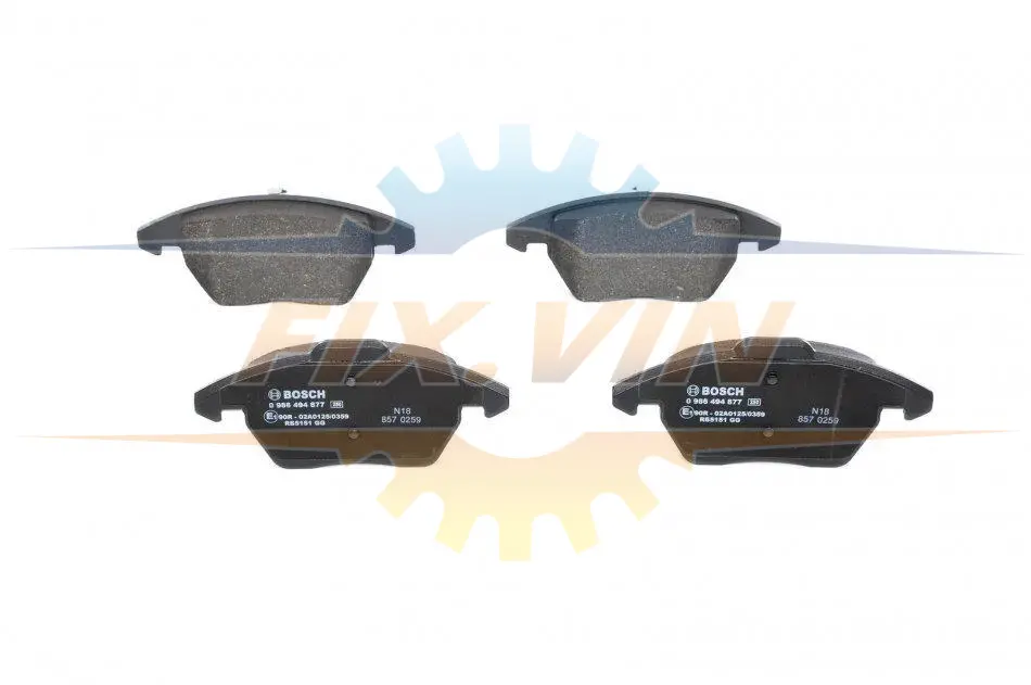 Колодки гальмівні дискові CITROEN/PEUGEOT \'\'F \'\'1,6-2,0 \'\'05-16 BOSCH 0986494877 (фото 1)