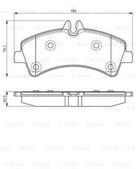 Гальмівні колодки дискові MB Sprinter \'\'R \'\'06>> PR2 BOSCH 0 986 495 099