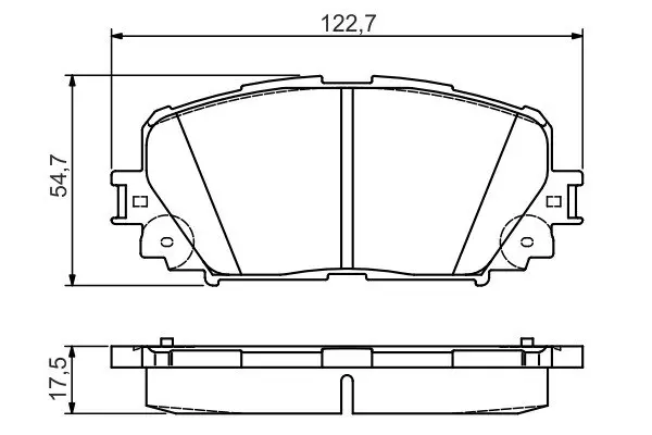Гальмівні колодки дискові TOYOTA Yaris/Prius \'\'F "06>> PR2 BOSCH 0986495109 (фото 1)