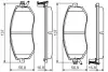 Колодки гальмівні (передні) Subaru BRZ/Forester/Impreza/Legacy/Outback/XV/Toyota GT 86 1.5-2.5 08- BOSCH 0986495125 (фото 5)