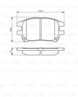 Гальмівні колодки дискові Lexus RX300 U1 2001-2003 F BOSCH 0986495140