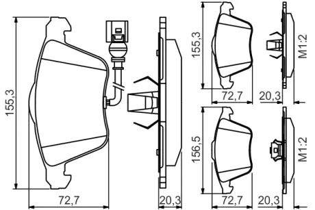 Фото 1 - колодки гальмівні дискові AUDI/VW S3/TT/Leon/Passat/Golf IV/V \'\'F \'\'>>08 PR2 BOSCH 0986495261 Колодки гальмівні дискові AUDI/VW S3/TT/Leon/Passat/Golf IV/V \'\'F \'\'>>08 PR2 BOSCH 0986495261 (фото 1)