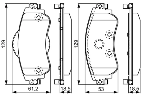 Комплект тормозных колодок BOSCH 0986495304 (фото 1)