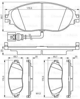 ГАЛЬМІВНІ КОЛОДКИ, ДИСКОВІ BOSCH 0 986 495 350 (фото 1)