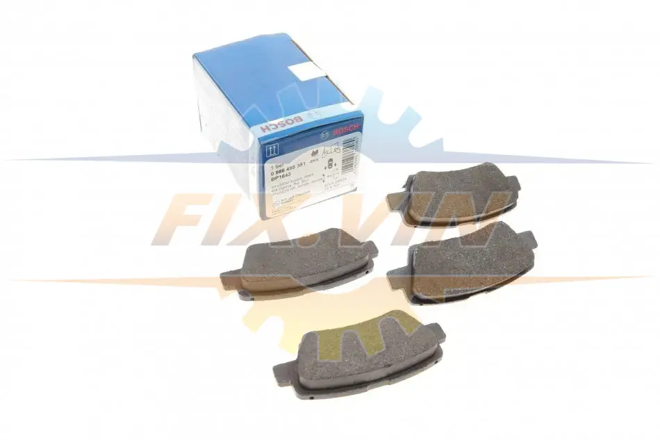 Гальмівні колодки HYUNDAI/KIA Sonata NF/Soul BOSCH 0 986 495 351 (фото 1)