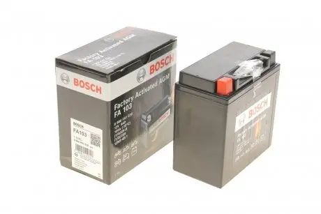 Аккумулятор 9Ah-12v (FA103) (135х75х139),L,EN100 Термін гарантії 24 міс BOSCH 0 986 FA1 030