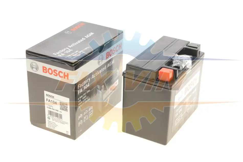 Акумулятор 10Ah-12v (FA104) (150х87х130),L,EN180 Термін гарантії 24 міс BOSCH 0 986 FA1 040 (фото 1)