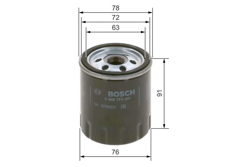 Фільтр оливний BOSCH 0986TF0051 (фото 1)