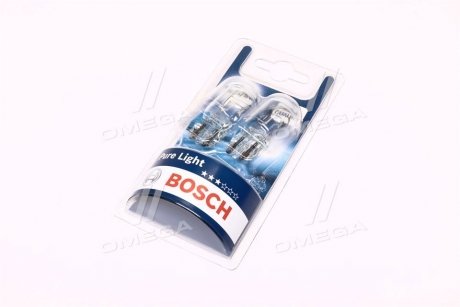 Лампа розжарювання W21/5W 12V W3x16q PURE LIGHT (blister 2шт) BOSCH 1 987 301 079