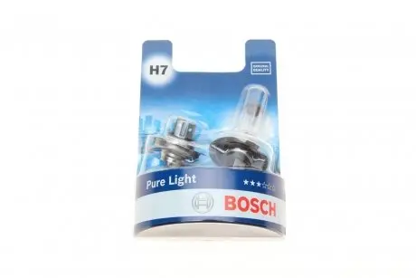 Лампа розжарювання H7 12V 55W PX26d Pure Light (компл. 2шт) (вир-во Bosch) BOSCH 1 987 301 411