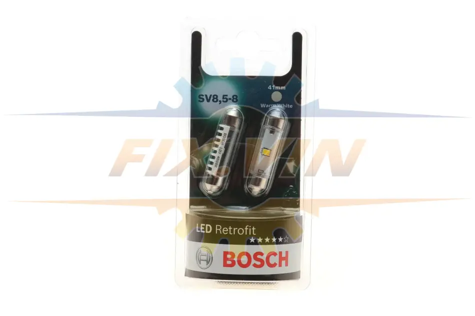 Лампа LED Retrofit SV8,5 -8 (Fest. 10W -41 мм) 12В 1Вт (блистер - 2шт.) WARM - кратн. 10 шт BOSCH 1987301510 (фото 1)