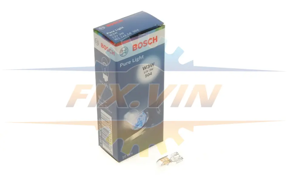 Лампа розжарювання 12V 3W W3W PURE LIGHT (вир-во) BOSCH 1 987 302 217 (фото 1)