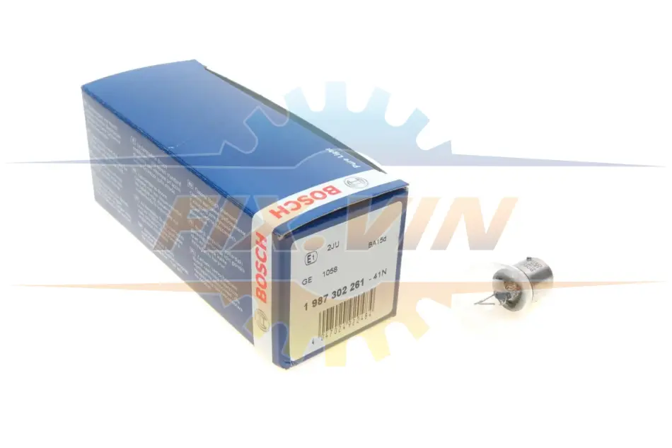 Лампа розжарювання P21W 12V 21W BA15d двоконт. (вир-во Bosch) BOSCH 1 987 302 261 (фото 1)