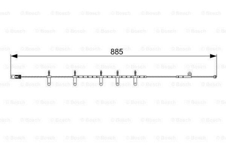 Датчик зносу гальм.колодок 885mm MINI \'\'F \'\'1,4-1,6 \'\'01-08 BOSCH 1987473015