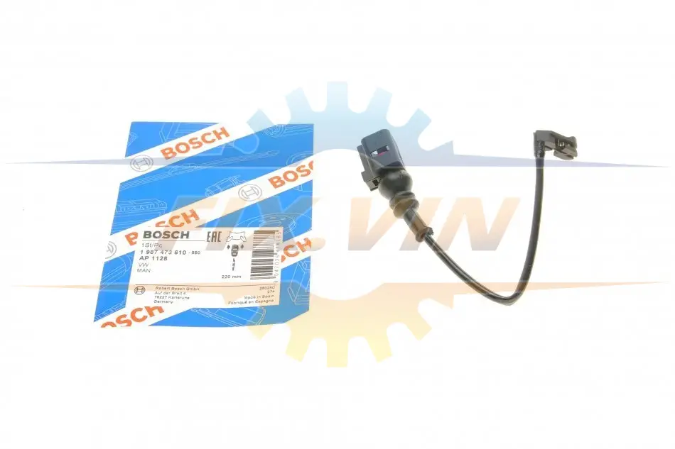 Датчик зносу гальмівних колодок VW Crafter 2.0TDI 16- (L=220mm) BOSCH 1 987 473 610 (фото 1)