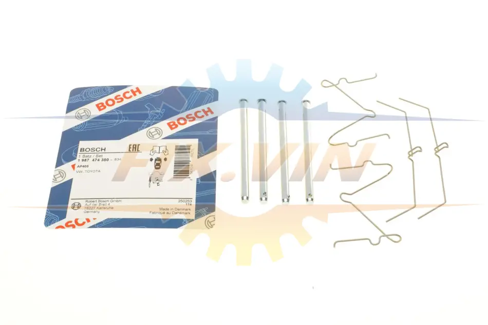 Монтажний к-кт гальмівних колодок BOSCH 1 987 474 350 (фото 1)