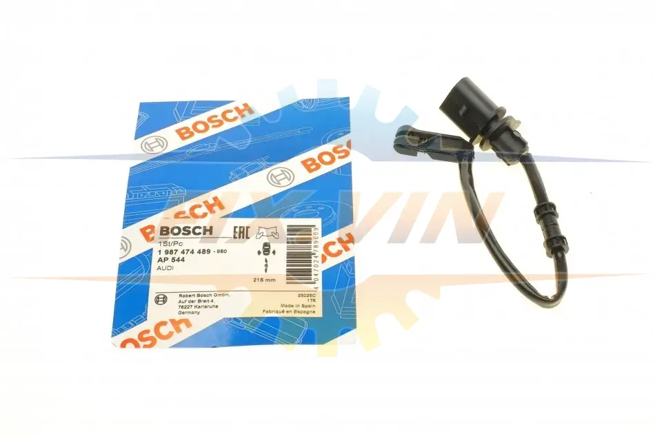 Датчик зносу гальм.колодок 215mm AUDI/PORSCHE A6/A7/RS4/6/7/Macan \'\'R \'\'1,8-4,0 \'\'10>> BOSCH 1987474489 (фото 1)