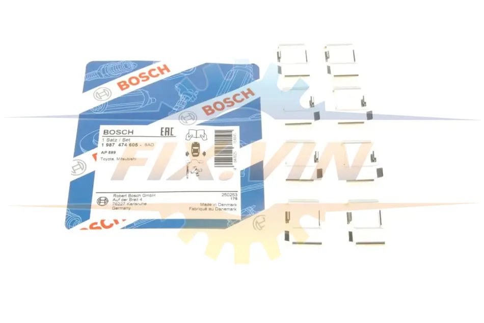 КМП гальм.колодок LEXUS/MITSUBISHI/TOYOTA GX470/Pagero/Hilux/Sequoia \'\'F \'\'2,4-4,7 \'\'92>> BOSCH 1 987 474 605 (фото 1)