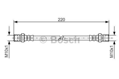 Шланг тормозной DAEWOO LANOS задн. BOSCH 1 987 476 090