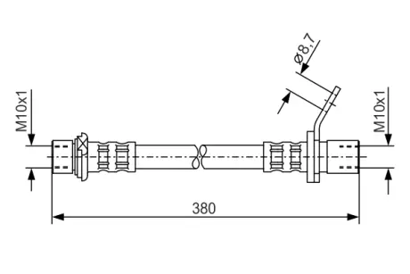 Гальмівний шланг 380mm TOYOTA Avensis \'\'RR \'\'1,6-2,0 \'\'97-03 BOSCH 1987476162