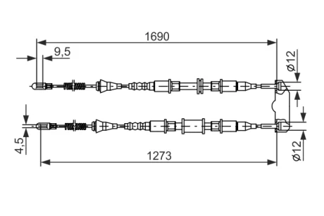 Трос BOSCH 1987477129