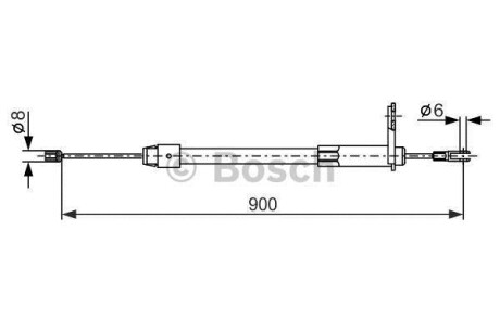 Гальмівний трос 900mm MB C W203 \'\'RR BOSCH 1987477847