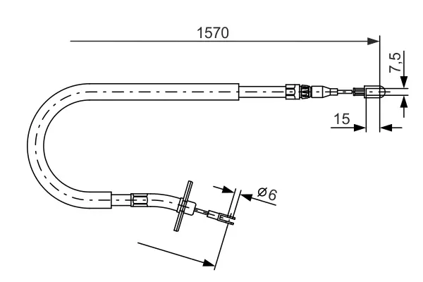 Трос BOSCH 1987477860 (фото 1)