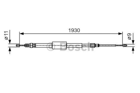 Трос ручного гальма BOSCH 1 987 482 011