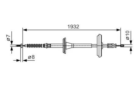 Кабель стоянкових гальм BOSCH 1987482021