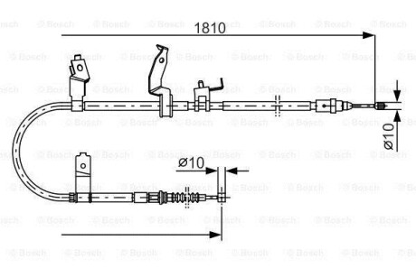 Трос стояночного тормоза BOSCH 1987482052