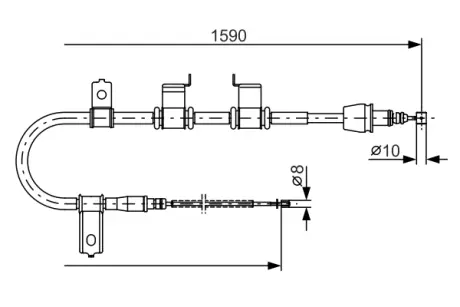 Трос стояночного тормоза BOSCH 1987482072