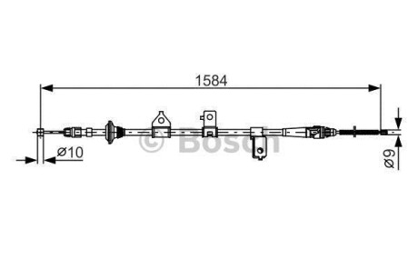 Трос ручного гальма BOSCH 1 987 482 099