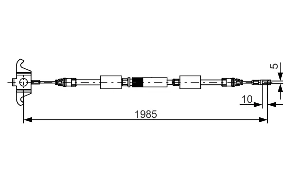 Кабель стоянкових гальм BOSCH 1987482128 (фото 1)