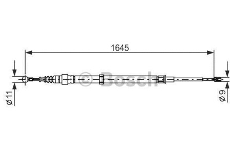 Трос ручного гальма BOSCH 1 987 482 191