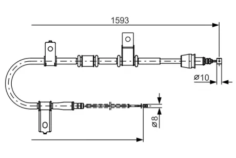 Трос зупиночних гальм BOSCH 1987482224