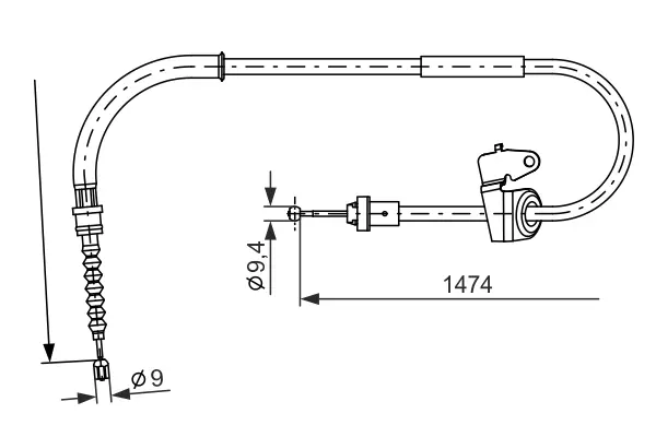 Трос BOSCH 1987482229 (фото 1)
